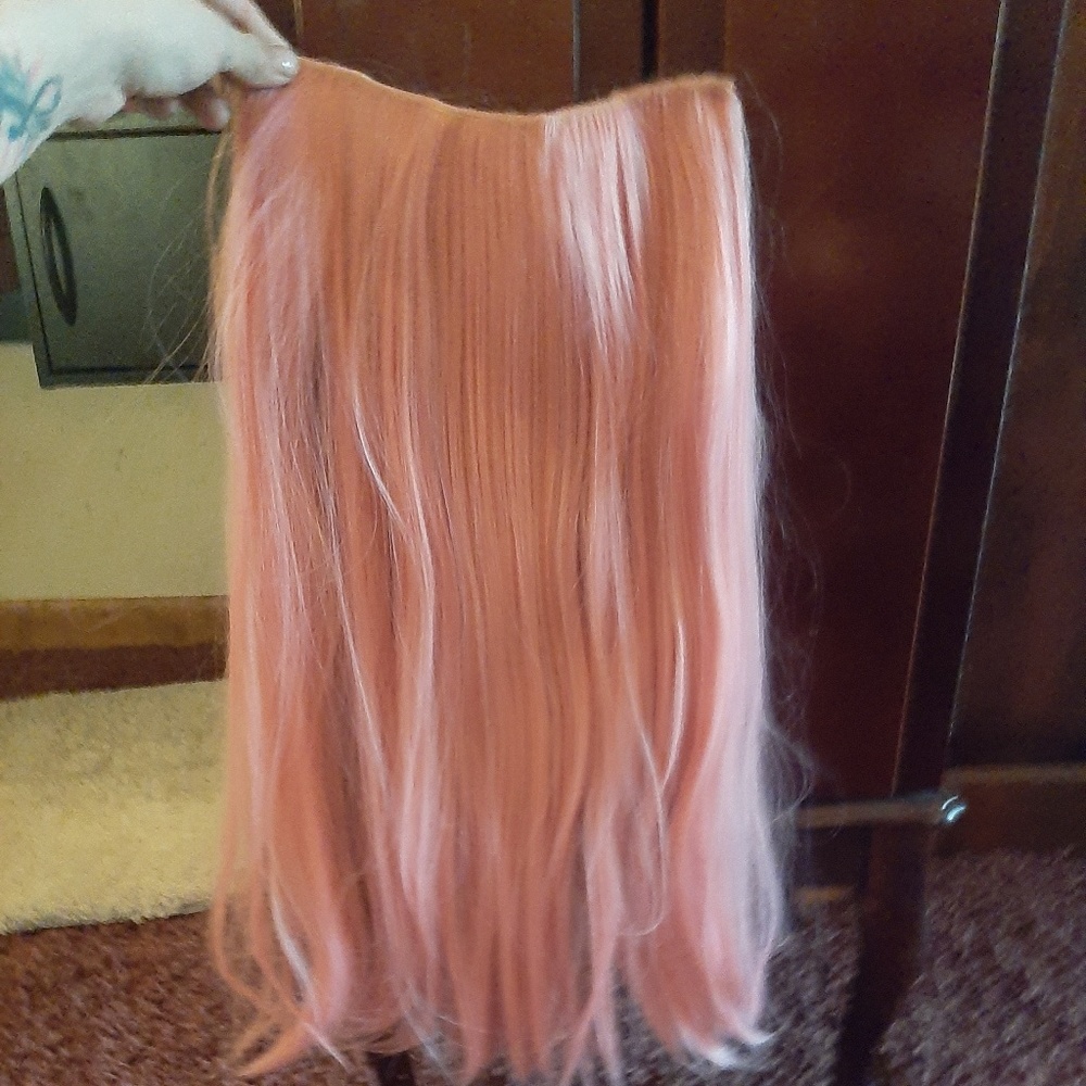 24inch light pink clip in
